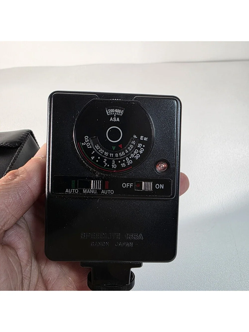 Canon Speedlite 155A Shoe Mount Strobe Flash for Film Camera Hot Shoe w/ Case